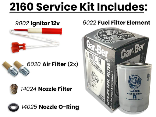 2160 Service Kit: Annual Oasis NE-S (9002, 6022, 6020 (QTY2), 14024, 14025)