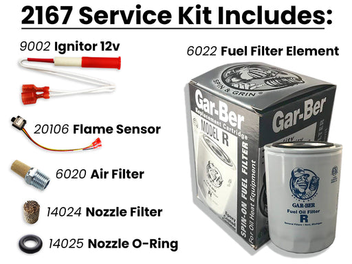 2167 Service Kit: 3 Year Oasis Combi (9002, 6022, 6020, 14024, 14025, 20106)