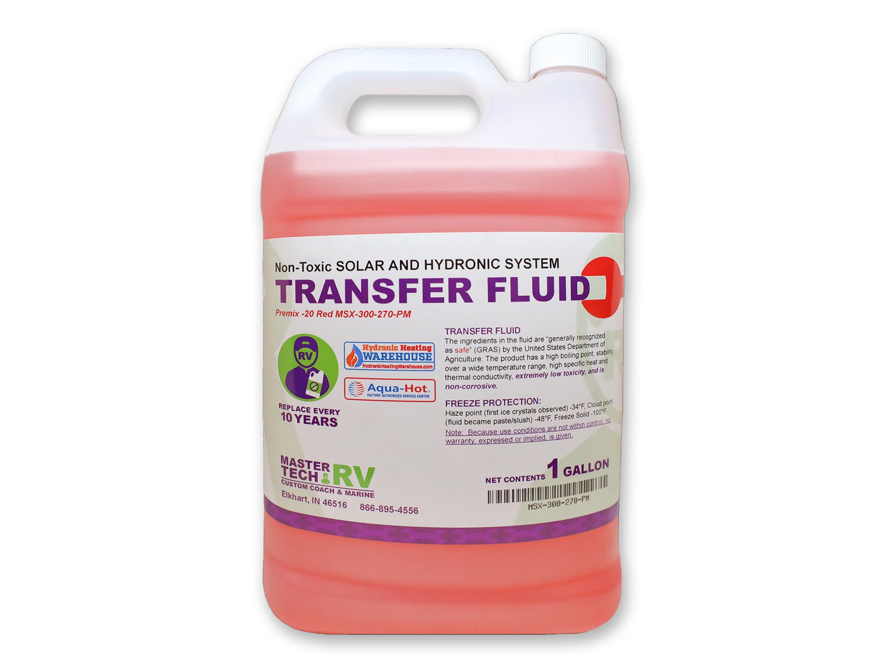 1 GAL (Red/Pink) Premix (-20º) Heat Transfer Boiler Antifreeze