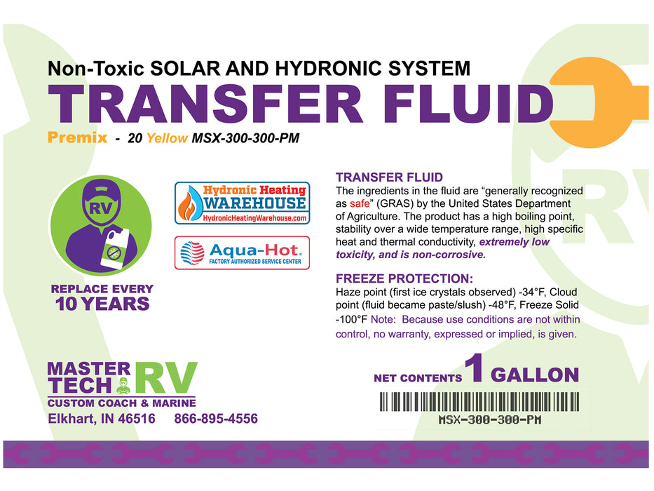 1 GAL (Yellow) Premix (-20º) Heat Transfer Boiler Antifreeze