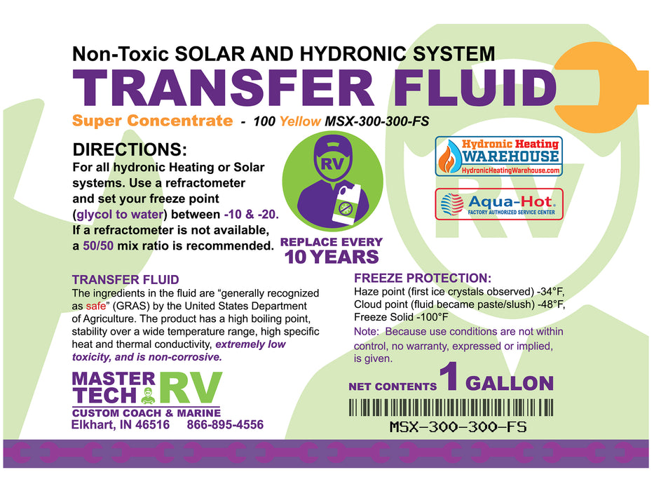 1 GAL (Yellow) Super Concentrate Heat Transfer Boiler Antifreeze