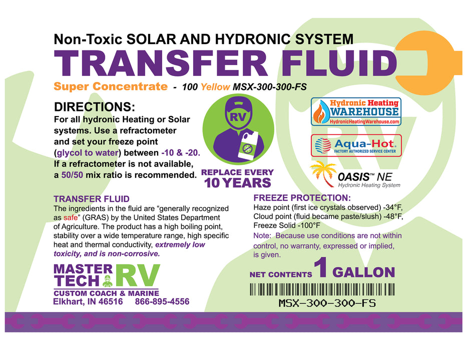 1 GAL (Yellow) Super Concentrate Heat Transfer Boiler Antifreeze