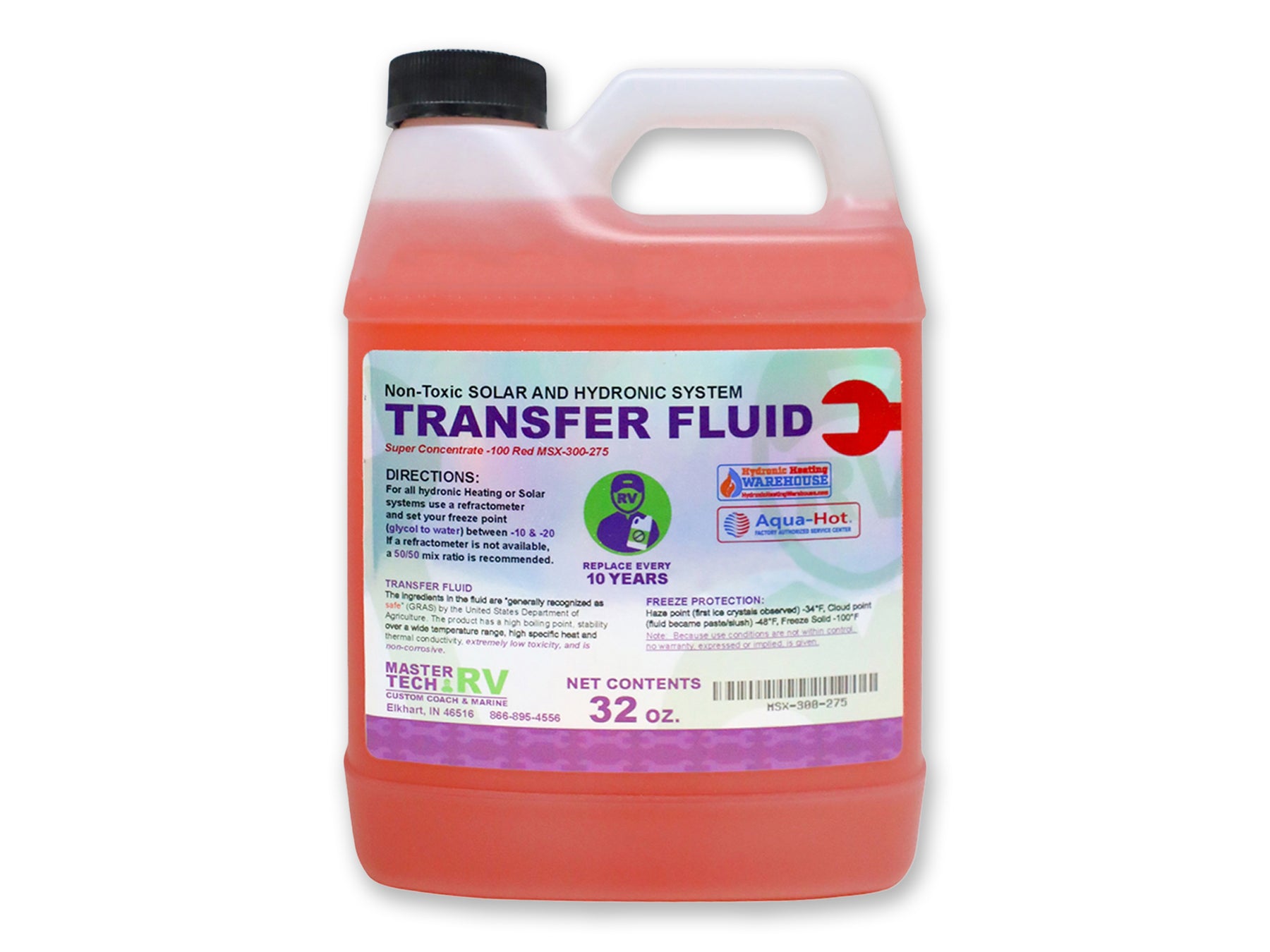 1 Quart (Red/Pink) Super Concentrate Heat Transfer Boiler Antifreeze