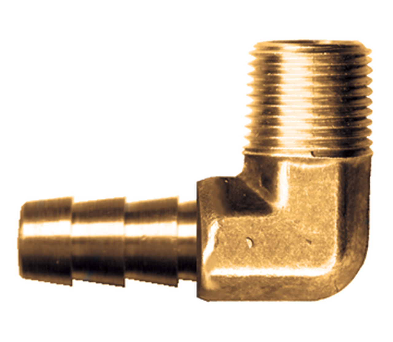 Brass Elbow 1/4 inch hose barb x 3/8 inch  MPT