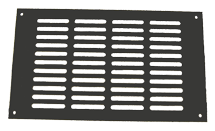 Oasis Faceplate 7x12 Grill - Black, Anodized